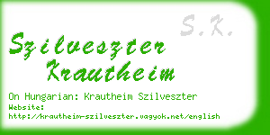 szilveszter krautheim business card